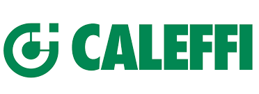 Caleffi Logo In Green Letters With A Stylized &Quot;C&Quot; And Horizontal Line Elements On A White Background.