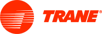 Red Trane Circular Logo On The Left, Followed By The Word &Quot;Trane&Quot; In Bold, Uppercase Red Letters On A Transparent Background.