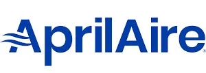 Aprilaire Logo With Blue Text And Three Wavy Lines Forming Part Of The First Letter &Quot;A.